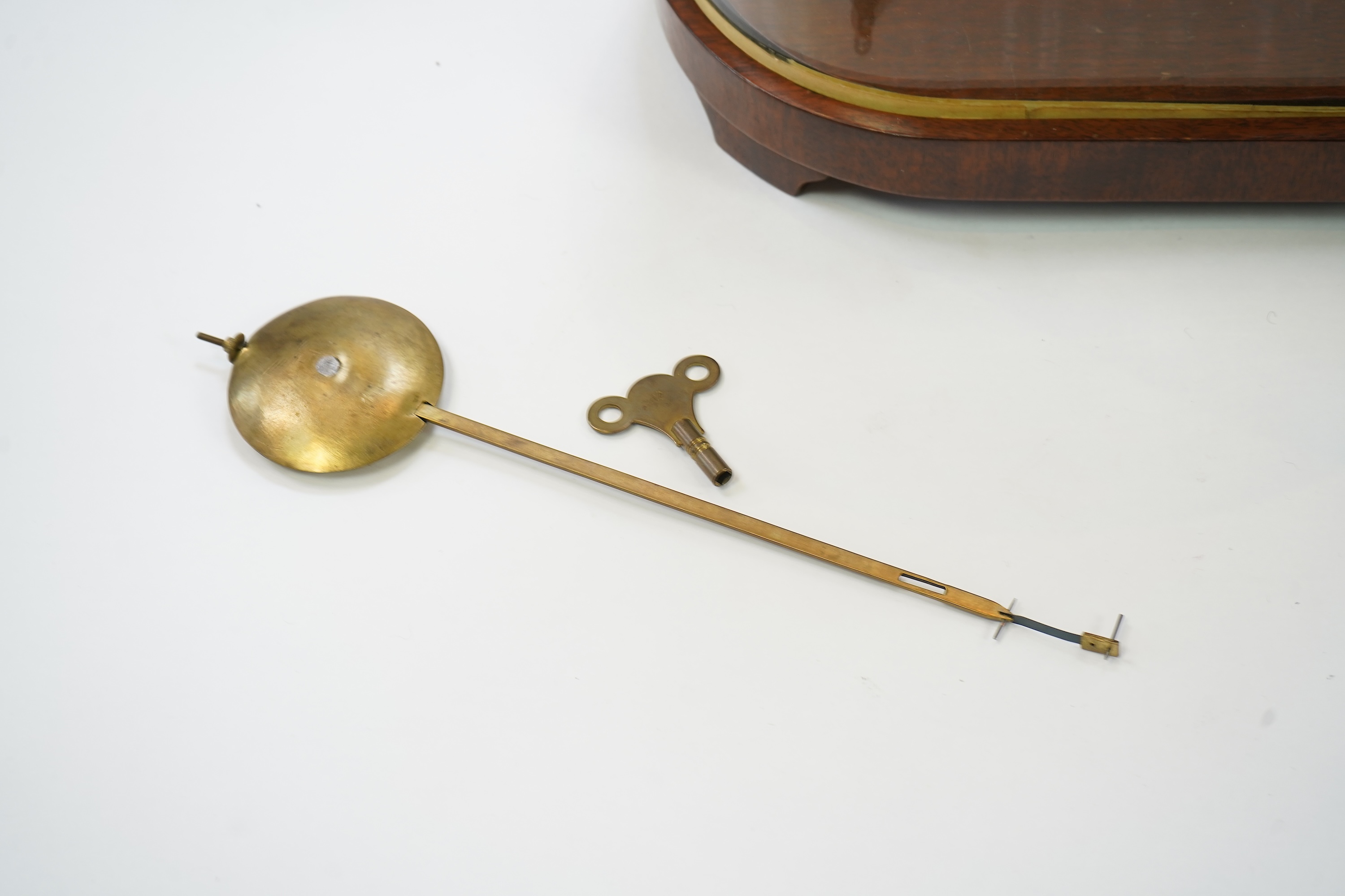 A mid 20th century brass skeleton ‘Cathedral’ clock